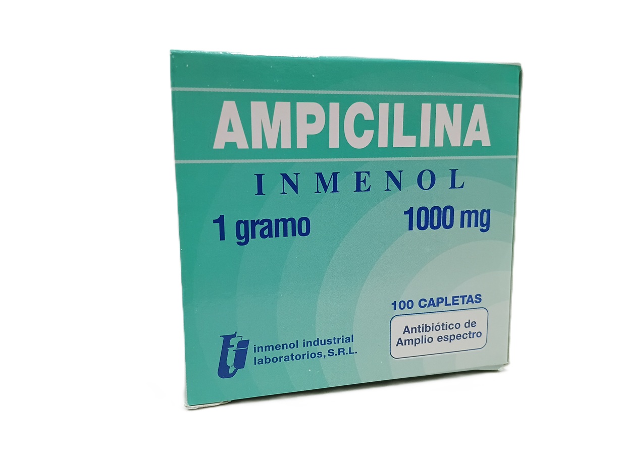 AMPICILINA CAPLETAS 1000 MG * C/100 - INMENOL