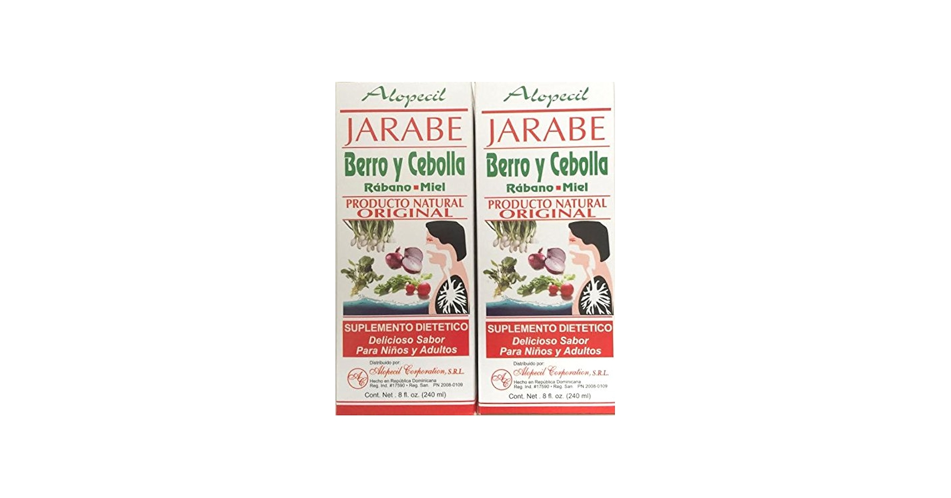 JARABE BERRO CEBOLLA Y MIEL - 8OZ ALOPECIL