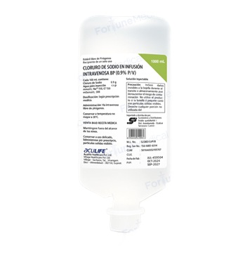 SOLUCION SALINA 0.9% 1000ML BOTELLLA ACULIFE *HOSPIFAR*