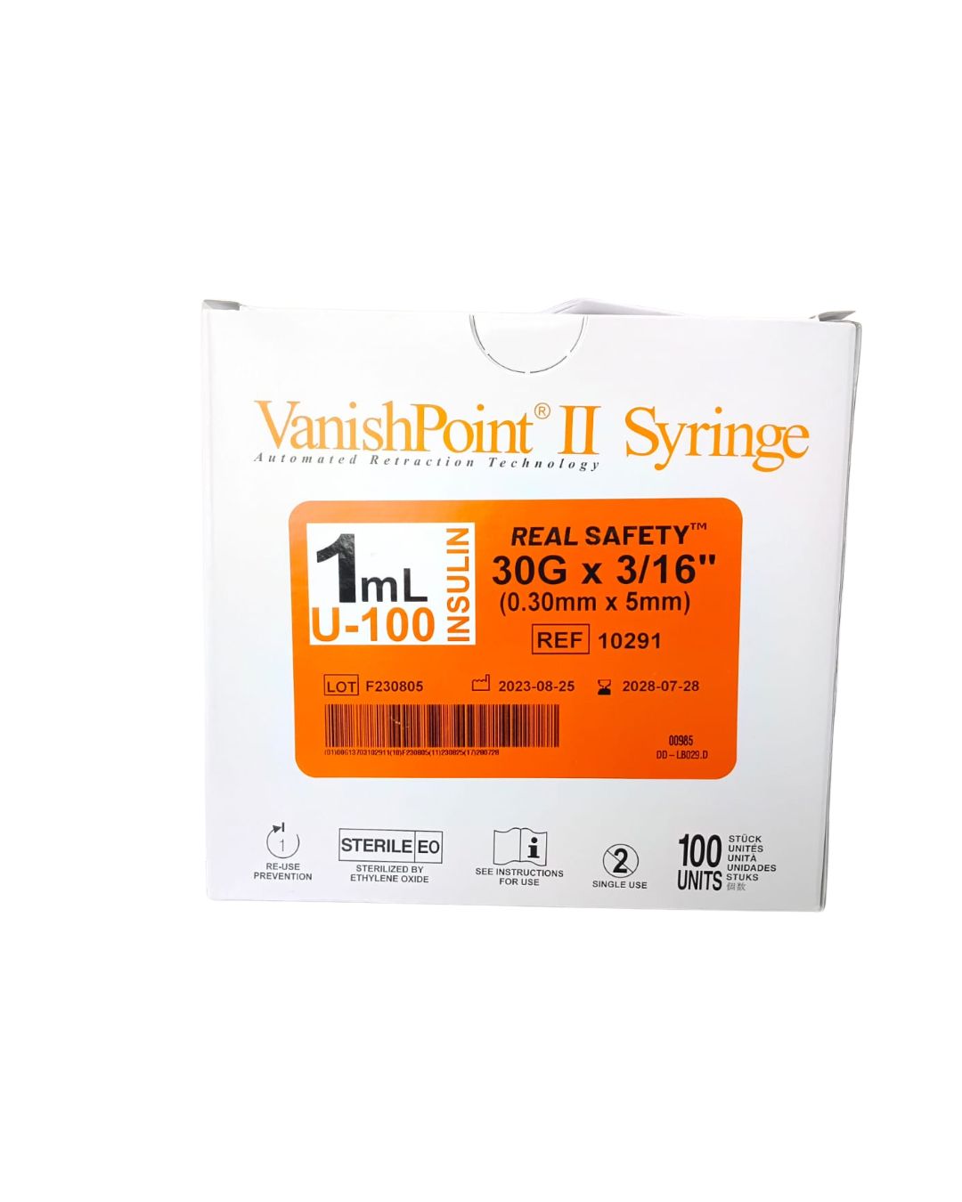 JERINGAS DE INSULINA VANISH POINT II 30G (0.30MM * 5MM)