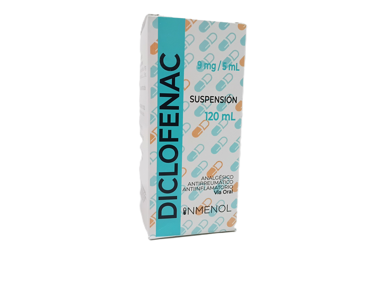 DICLOFENAC 9MG/5ML SUSPENCION ORAL; 120ML INM